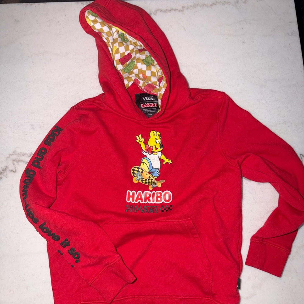 Vans x Haribo Red Kids Graphic Hoodie with Yellow Mascot